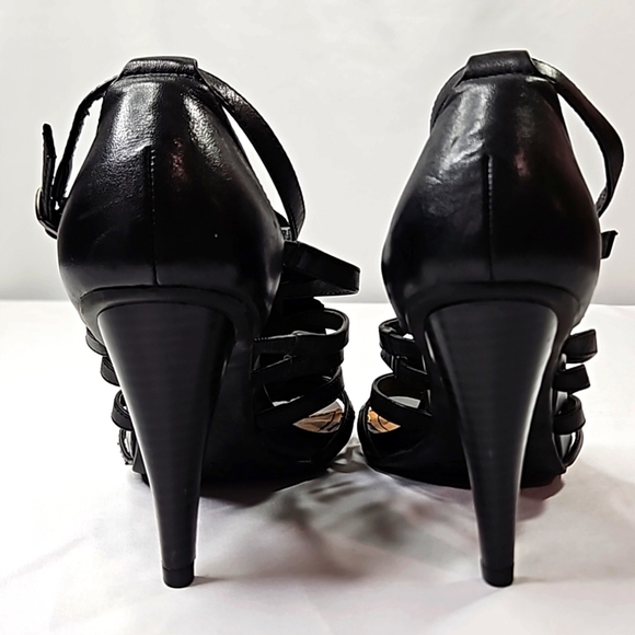 Kenneth Cole Reaction Know Show Black Strappy Sandals Size 7.5 - Picture 5 of 8